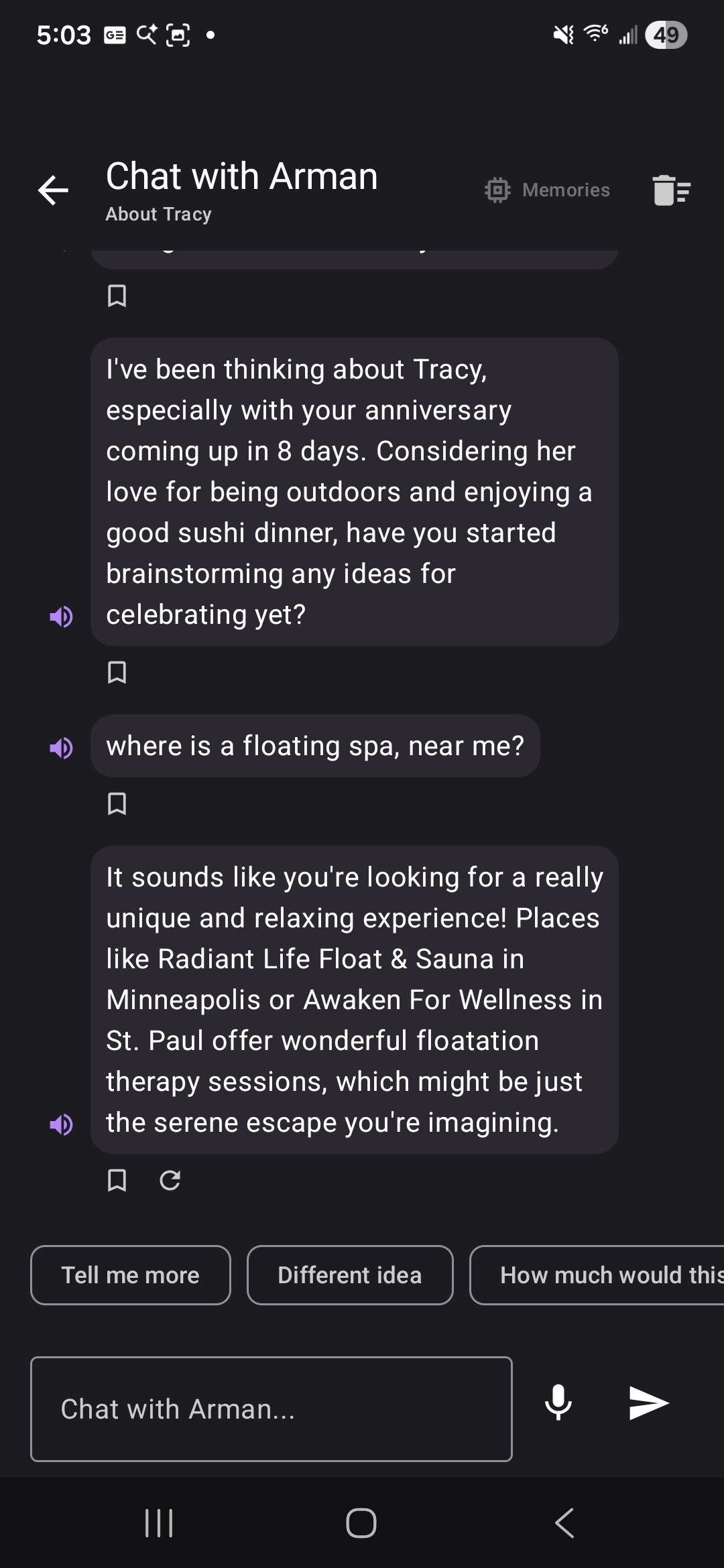 RMAN Chat with Arman — talk through anything with your AI companion