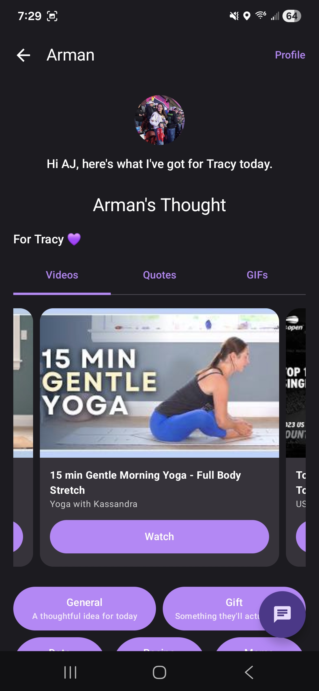 RMAN Feed — personalized videos, quotes, and content curated by Arman for each person